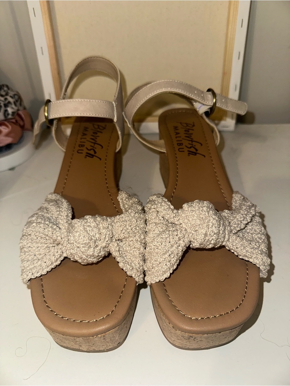 Adore Cream Knotted Platform Sandals